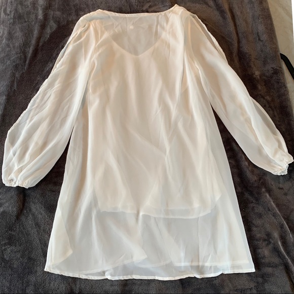 NWOT ROMWE White Chiffon Minidress - Picture 9 of 16